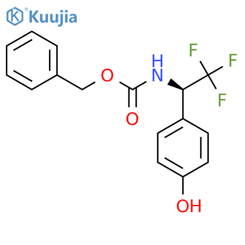 benzyl N-(1R)-2,2,2-trifluoro-1-(4-hydroxyphenyl)ethylcarbamate structure