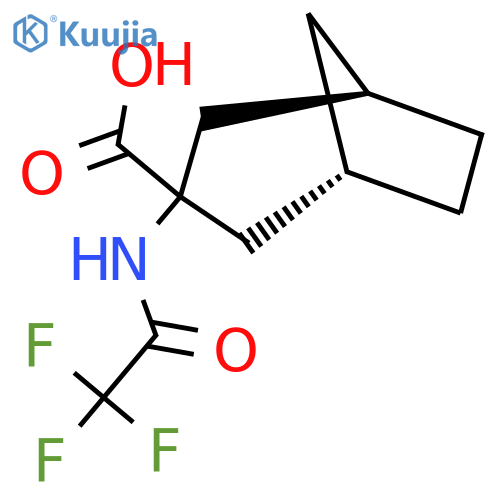 (1R,3R,5S)-3-(2,2,2-trifluoroacetamido)bicyclo[3.2.1]octane-3-carboxylic acid structure