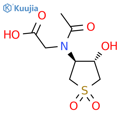 rac-2-{N-[(3R,4R)-4-hydroxy-1,1-dioxo-1lambda6-thiolan-3-yl]acetamido}acetic acid structure