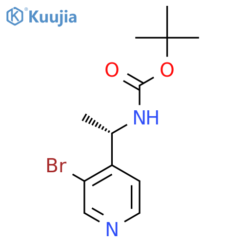tert-butyl N-[(1S)-1-(3-bromopyridin-4-yl)ethyl]carbamate structure