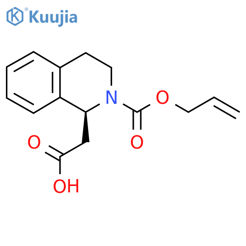 2-[(1S)-2-[(prop-2-en-1-yloxy)carbonyl]-1,2,3,4-tetrahydroisoquinolin-1-yl]acetic acid structure