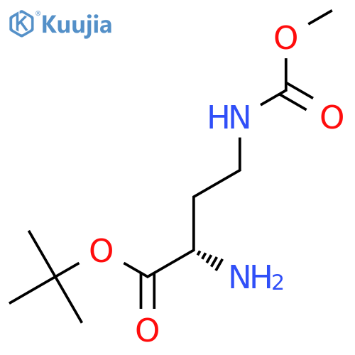 tert-butyl (2S)-2-amino-4-(methoxycarbonyl)aminobutanoate structure