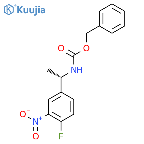 benzyl N-(1S)-1-(4-fluoro-3-nitrophenyl)ethylcarbamate structure