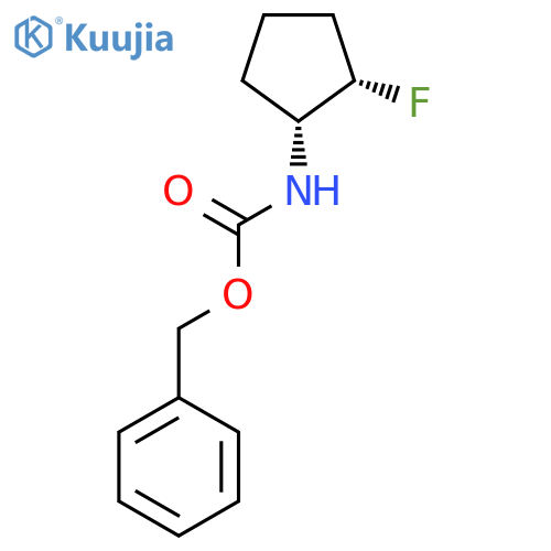 benzyl N-[(1R,2S)-2-fluorocyclopentyl]carbamate structure