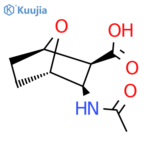 rac-(1R,2S,3R,4S)-3-acetamido-7-oxabicyclo2.2.1heptane-2-carboxylic acid structure