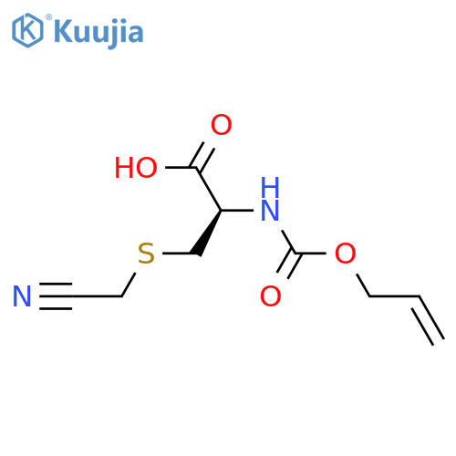 (2R)-3-(cyanomethyl)sulfanyl-2-{(prop-2-en-1-yloxy)carbonylamino}propanoic acid structure