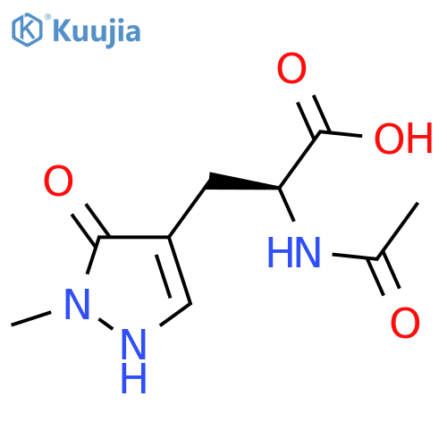 (2S)-2-acetamido-3-(5-hydroxy-1-methyl-1H-pyrazol-4-yl)propanoic acid structure