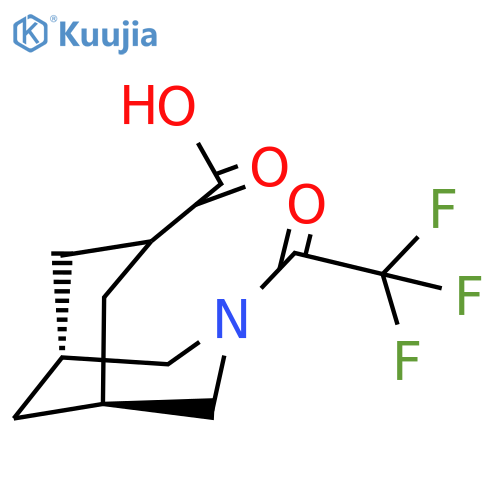 (1R,5S,7r)-3-(2,2,2-trifluoroacetyl)-3-azabicyclo3.3.1nonane-7-carboxylic acid structure