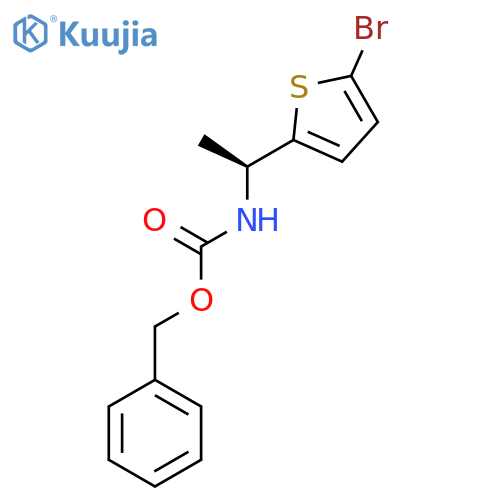 benzyl N-[(1S)-1-(5-bromothiophen-2-yl)ethyl]carbamate structure
