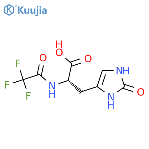 (2S)-3-(2-hydroxy-1H-imidazol-4-yl)-2-(2,2,2-trifluoroacetamido)propanoic acid structure