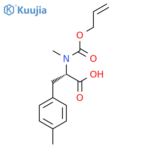 (2S)-2-{methyl[(prop-2-en-1-yloxy)carbonyl]amino}-3-(4-methylphenyl)propanoic acid structure