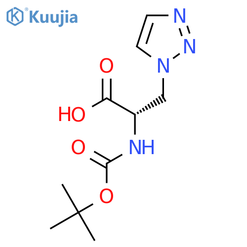 (2S)-2-{[(tert-butoxy)carbonyl]amino}-3-(1H-1,2,3-triazol-1-yl)propanoic acid structure