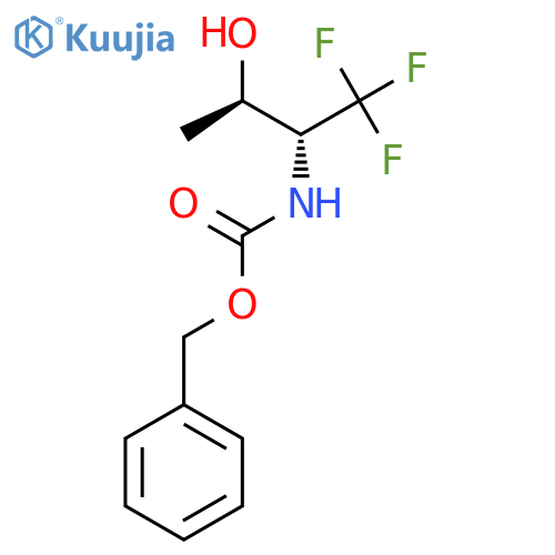 rac-benzyl N-[(2R,3R)-1,1,1-trifluoro-3-hydroxybutan-2-yl]carbamate structure