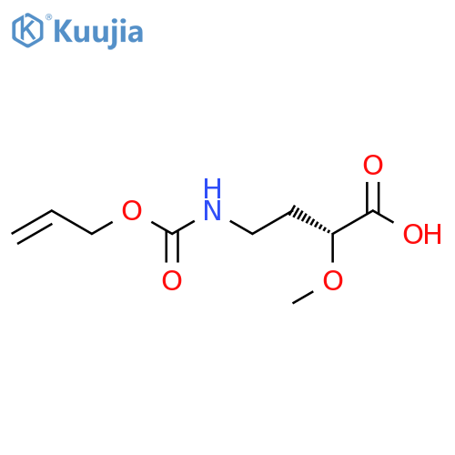 (2R)-2-methoxy-4-{(prop-2-en-1-yloxy)carbonylamino}butanoic acid structure