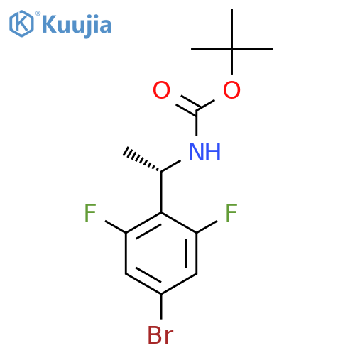 tert-butyl N-(1S)-1-(4-bromo-2,6-difluorophenyl)ethylcarbamate structure