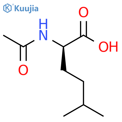 (2R)-2-acetamido-5-methylhexanoic acid structure
