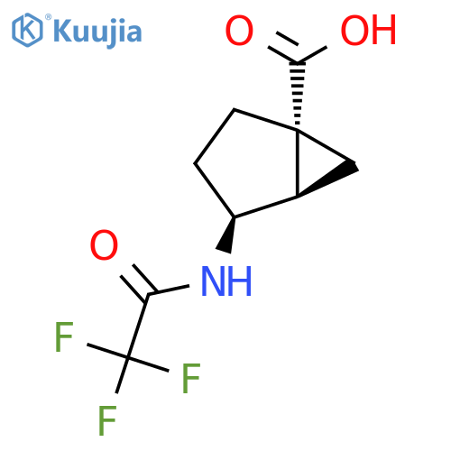 rac-(1R,4S,5R)-4-(2,2,2-trifluoroacetamido)bicyclo3.1.0hexane-1-carboxylic acid structure