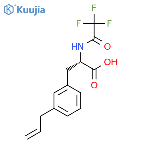 (2S)-3-3-(prop-2-en-1-yl)phenyl-2-(2,2,2-trifluoroacetamido)propanoic acid structure