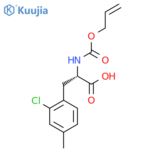(2S)-3-(2-chloro-4-methylphenyl)-2-{(prop-2-en-1-yloxy)carbonylamino}propanoic acid structure