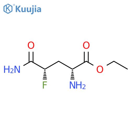 ethyl (2R,4S)-2-amino-4-carbamoyl-4-fluorobutanoate structure
