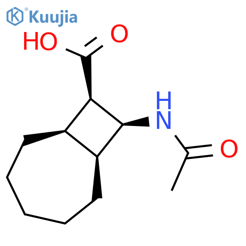 rac-(1R,7S,8S,9R)-9-acetamidobicyclo5.2.0nonane-8-carboxylic acid structure