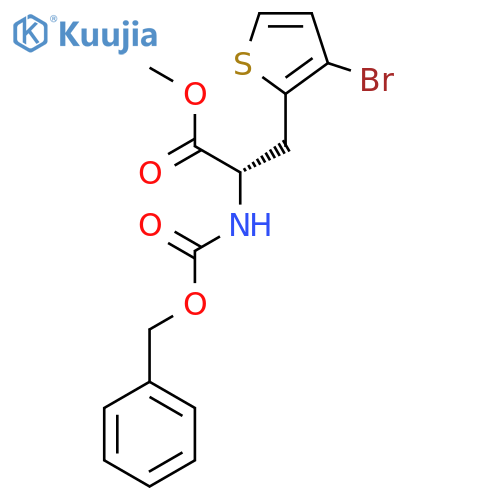 methyl (2S)-2-{(benzyloxy)carbonylamino}-3-(3-bromothiophen-2-yl)propanoate structure