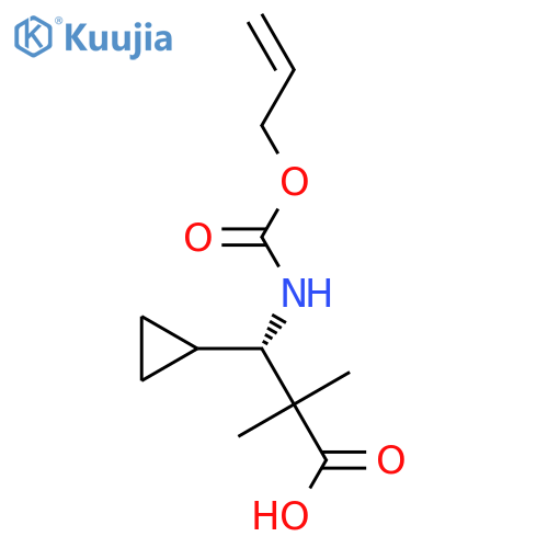 (3S)-3-cyclopropyl-2,2-dimethyl-3-{(prop-2-en-1-yloxy)carbonylamino}propanoic acid structure