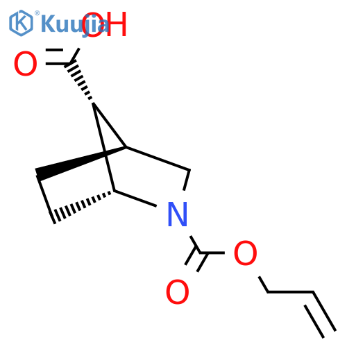 rac-(1R,4S,7R)-2-(prop-2-en-1-yloxy)carbonyl-2-azabicyclo2.2.1heptane-7-carboxylic acid structure