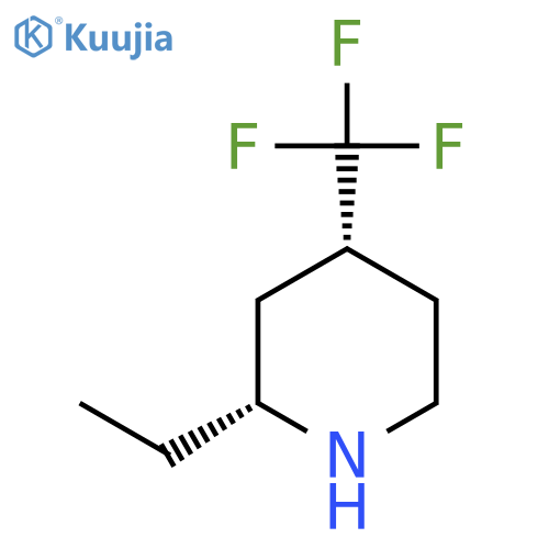 rac-(2R,4R)-2-ethyl-4-(trifluoromethyl)piperidine structure