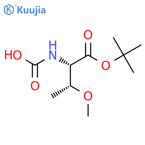 (2S,3R)-1-(tert-butoxy)-3-methoxy-1-oxobutan-2-ylcarbamic acid structure