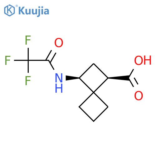 rac-(1R,3S)-3-(2,2,2-trifluoroacetamido)spiro3.3heptane-1-carboxylic acid structure