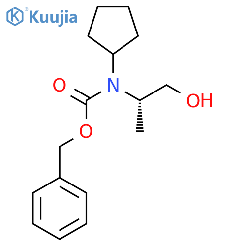 benzyl N-cyclopentyl-N-[(2S)-1-hydroxypropan-2-yl]carbamate structure