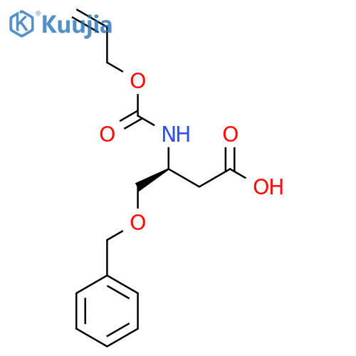 (3S)-4-(benzyloxy)-3-{(prop-2-en-1-yloxy)carbonylamino}butanoic acid structure
