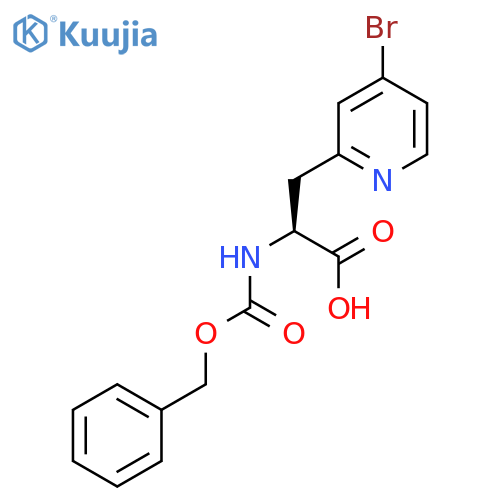 (2S)-2-{[(benzyloxy)carbonyl]amino}-3-(4-bromopyridin-2-yl)propanoic acid structure