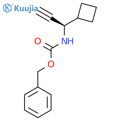 benzyl N-(1R)-1-cyclobutylprop-2-yn-1-ylcarbamate structure