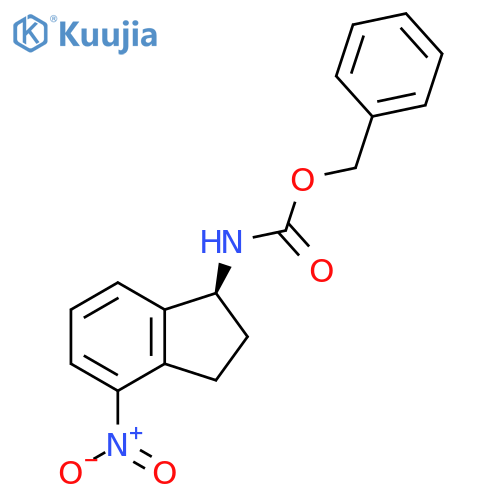 benzyl N-(1S)-4-nitro-2,3-dihydro-1H-inden-1-ylcarbamate structure