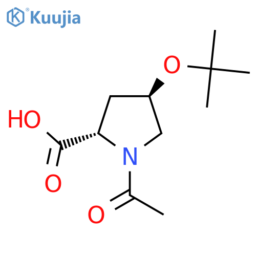 (2S,4R)-1-acetyl-4-(tert-butoxy)pyrrolidine-2-carboxylic acid structure