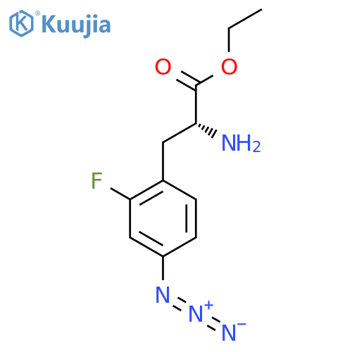 ethyl (2R)-2-amino-3-(4-azido-2-fluorophenyl)propanoate structure