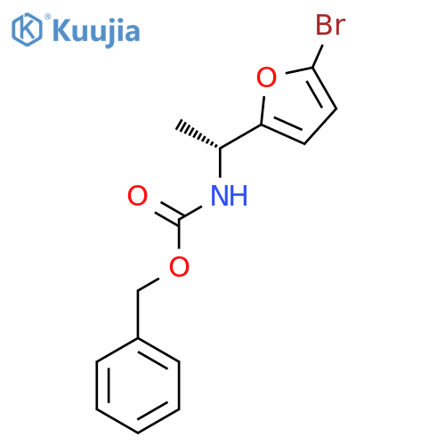benzyl N-(1R)-1-(5-bromofuran-2-yl)ethylcarbamate structure