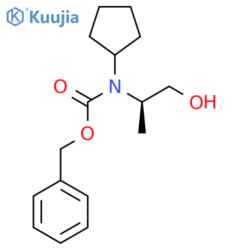 benzyl N-cyclopentyl-N-[(2R)-1-hydroxypropan-2-yl]carbamate structure