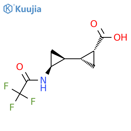 (1RS,1'RS&,2RS,2'RS&)-2'-(2,2,2-trifluoroacetamido)-1,1'-bi(cyclopropane)-2-carboxylic acid structure