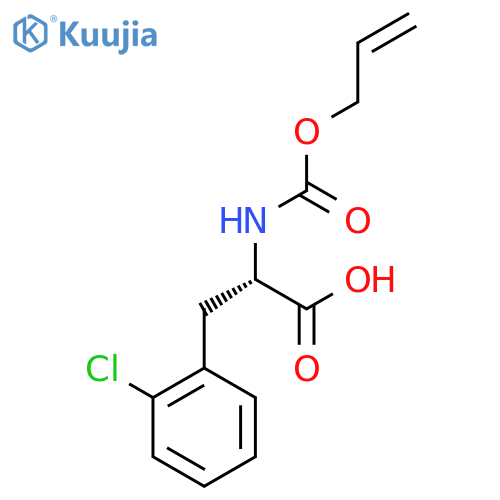 (2S)-3-(2-chlorophenyl)-2-{(prop-2-en-1-yloxy)carbonylamino}propanoic acid structure