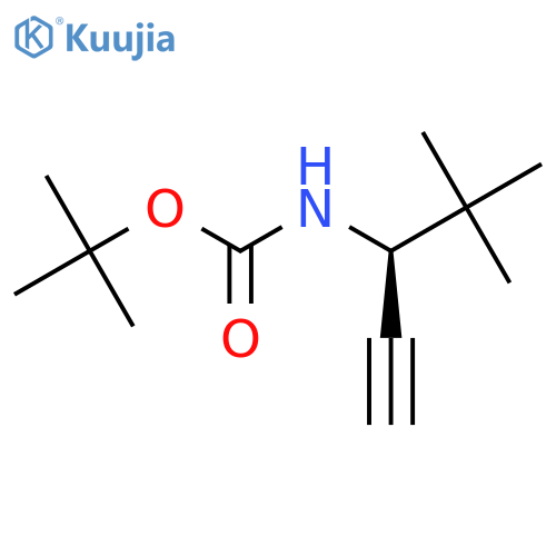 tert-butyl N-(3S)-4,4-dimethylpent-1-yn-3-ylcarbamate structure
