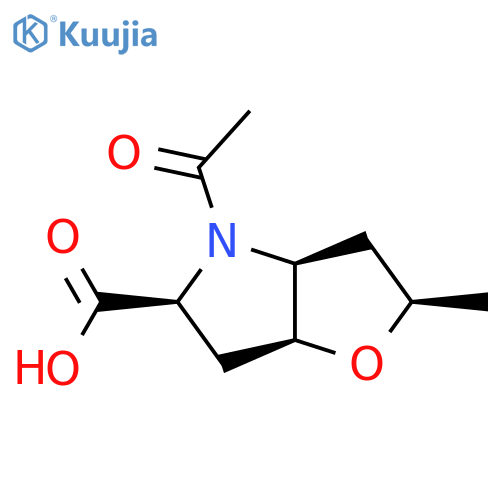 rac-(2R,3aS,5S,6aS)-4-acetyl-2-methyl-hexahydro-2H-furo3,2-bpyrrole-5-carboxylic acid structure