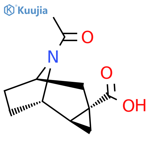 rac-(1R,2S,4R,6S)-9-acetyl-9-azatricyclo[4.2.1.0,2,4]nonane-4-carboxylic acid structure