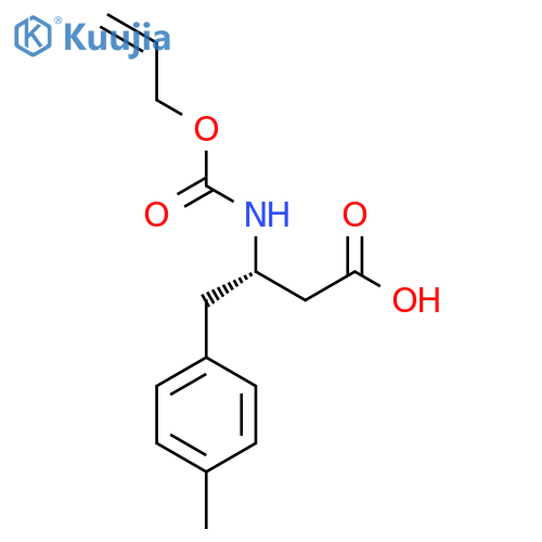 (3S)-4-(4-methylphenyl)-3-{[(prop-2-en-1-yloxy)carbonyl]amino}butanoic acid structure
