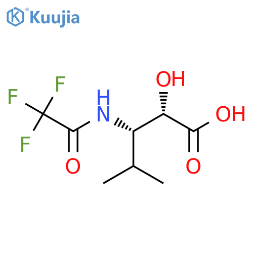 (2S,3S)-2-hydroxy-4-methyl-3-(2,2,2-trifluoroacetamido)pentanoic acid structure