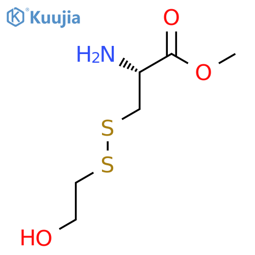 methyl (2R)-2-amino-3-(2-hydroxyethyl)disulfanylpropanoate structure
