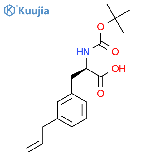 (2R)-2-{(tert-butoxy)carbonylamino}-3-3-(prop-2-en-1-yl)phenylpropanoic acid structure