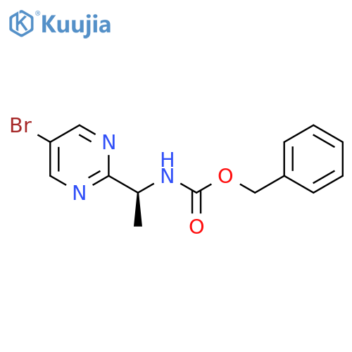 benzyl N-(1S)-1-(5-bromopyrimidin-2-yl)ethylcarbamate structure